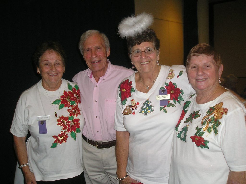 Kathleen Turner, retired judge Davis Ashton Lewis, Maureen Pocock and Barbara Higgs at the Christmas in July celebration. Kathleen Turner, retired judge Davis Ashton Lewis, Maureen Pocock and Barbara Higgs at the Christmas in July celebration.